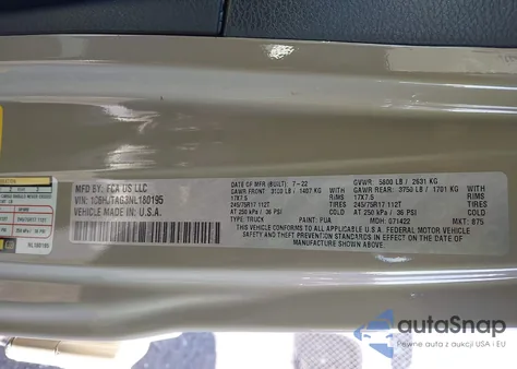 2022 Jeep Gladiator Sport 4X4 из США, поврежденный, VIN 1C6HJTAG3NL180195